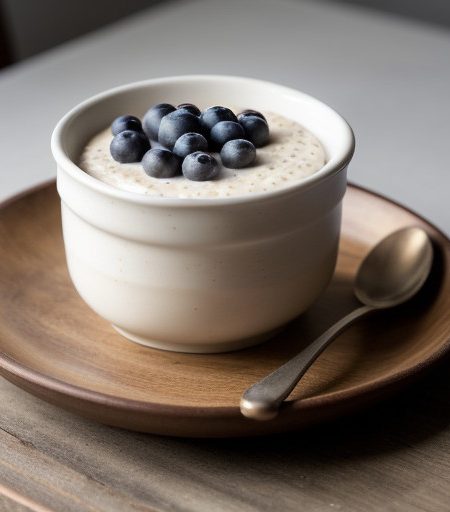 Rice Pudding With Blueberries recipe image
