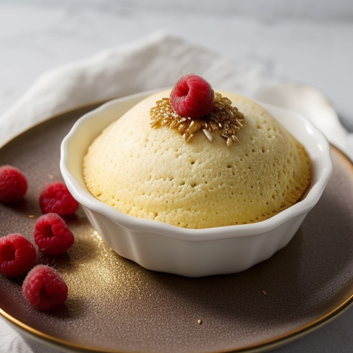 Rice Souffle With Raspberry Sauce recipe image