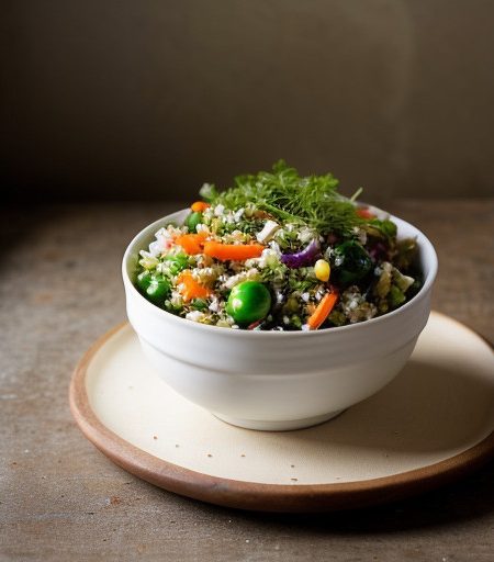 Rice-Vegetable Oriental Salad recipe image