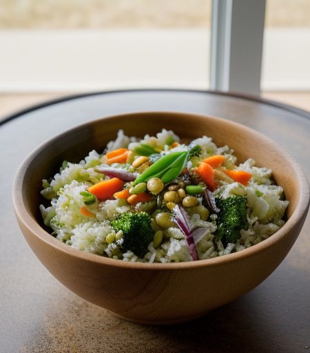 Rice-Vegetable Oriental Salad recipe image