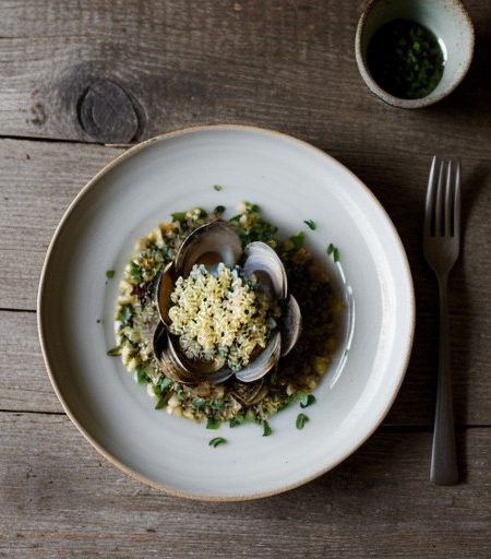 Rice With Clams & Cilantro Butter recipe image