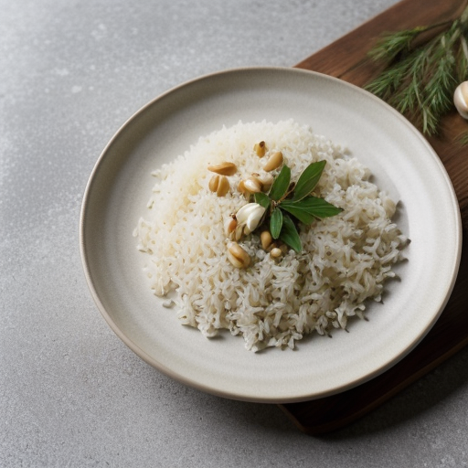 Rice With Garlic and Pine Nuts recipe image