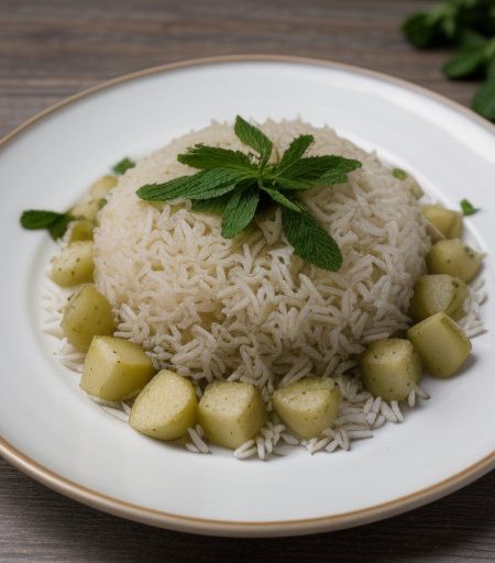 Rice With Potatoes~ Cilantro & Mint recipe image
