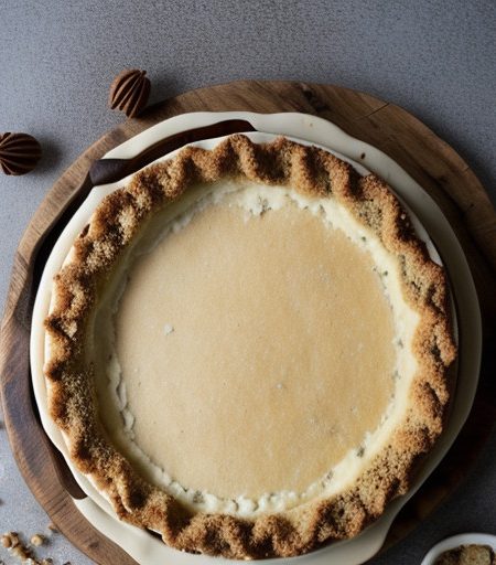 Ricotta Cheese Pie With Pine Nut Crust recipe image