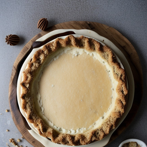 Ricotta Cheese Pie With Pine Nut Crust recipe image