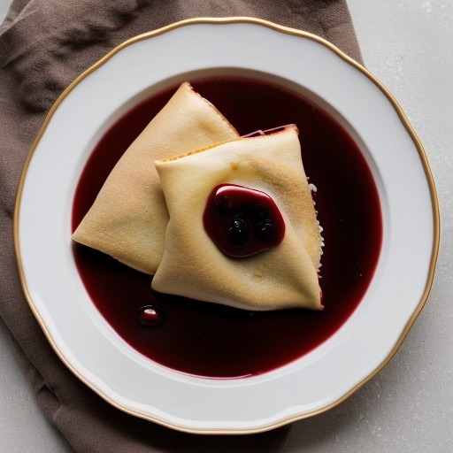 Ricotta Filled Crepes With Berry Sauce recipe image