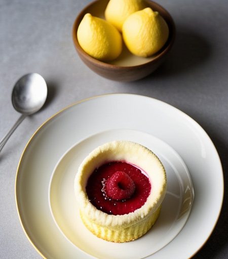 Ricotta Souffles With Raspberry Sauce recipe image