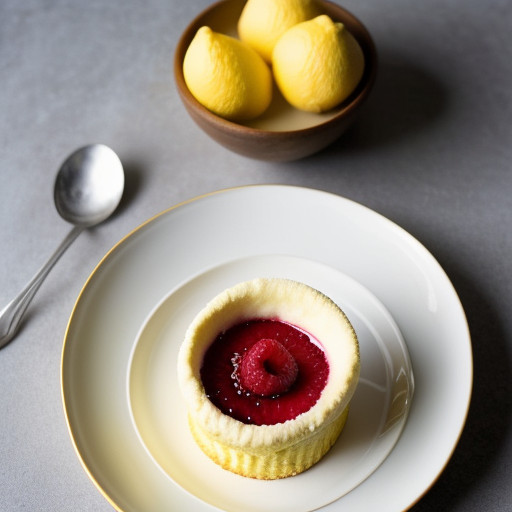 Ricotta Souffles With Raspberry Sauce recipe image