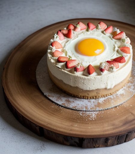 Ricotta-Sour Cream Cheesecake With Strawberry recipe image