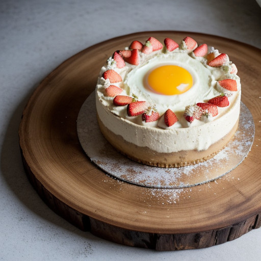 Ricotta-Sour Cream Cheesecake With Strawberry recipe image