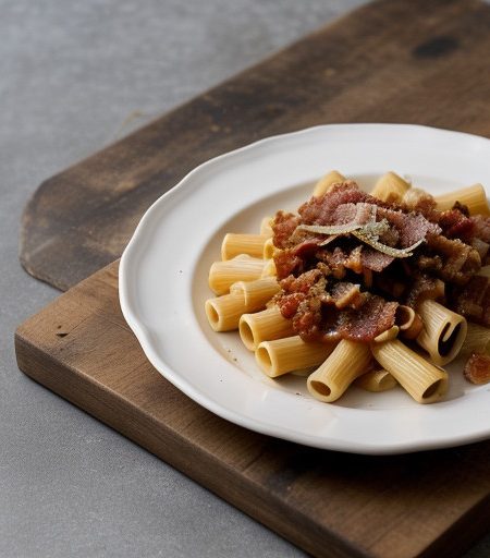 Rigatoni All'amatriciana (Rigatoni With Pance recipe image
