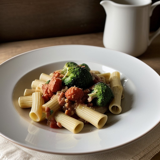 Rigatoni Con Pomodoro E Broccoli recipe image