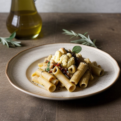 Rigatoni With Tuscan-Style Cauliflower & Pe recipe image