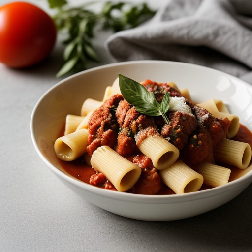 Rigatoni With Vodka Tomato Sauce - Bon Appeti recipe image