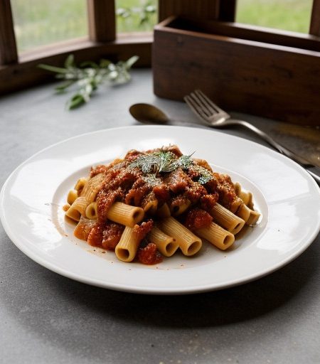Rigatoni With Vodka Tomato Sauce - Bon Appetit recipe image