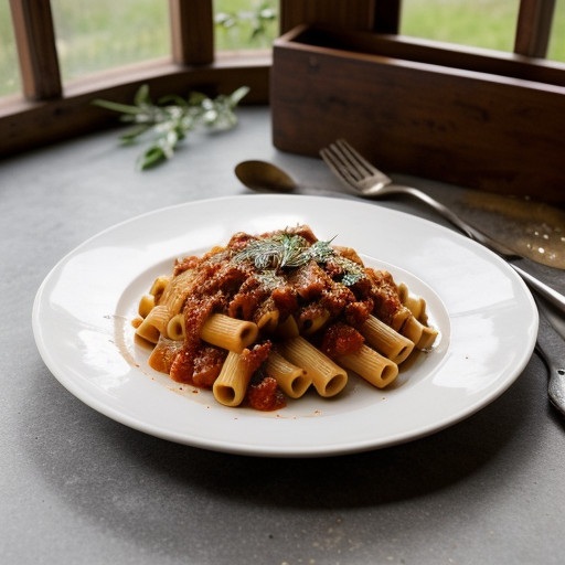 Rigatoni With Vodka Tomato Sauce - Bon Appetit recipe image
