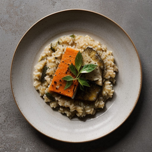 Risotto Con Pesce Gatto E Erba Cipollina (L A recipe image