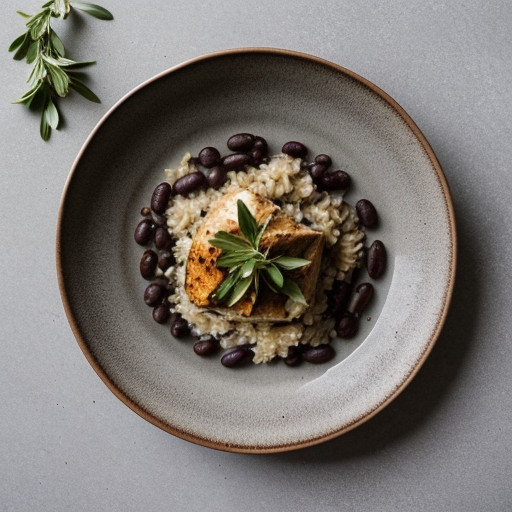 Risotto With Black Beans and Olives recipe image