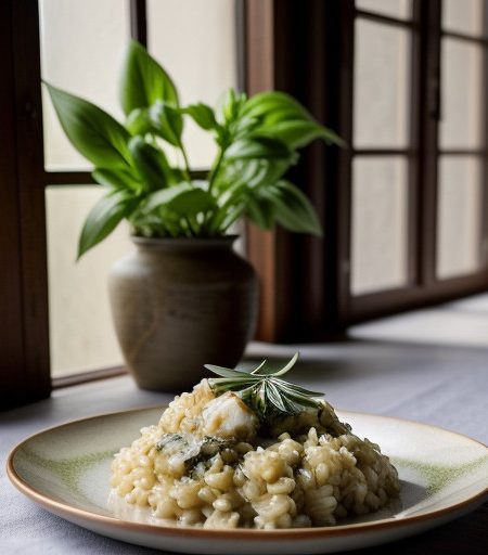 Risotto With Crabmeat & Basil recipe image