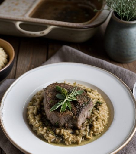 Risotto With Lamb Casserole recipe image