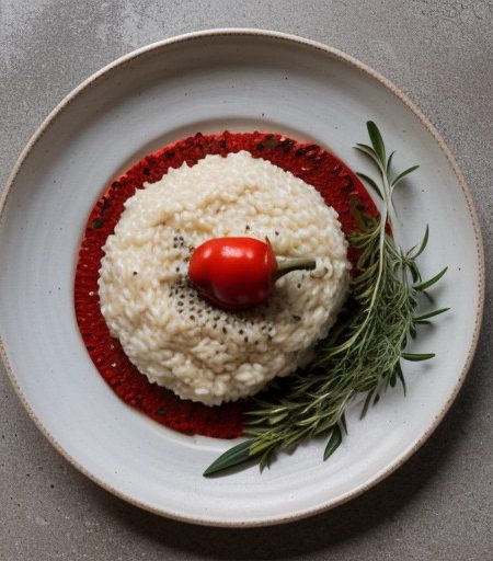 Risotto With Mozzarella & Hot Pepper Flakes recipe image