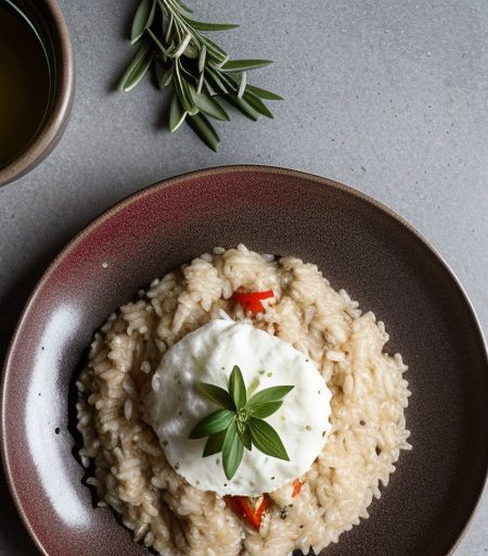 Risotto With Mozzarella and Hot Pepper Flakes recipe image