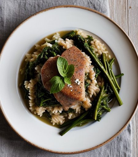 Risotto of Sweet Sausage & Broccoli Raab recipe image