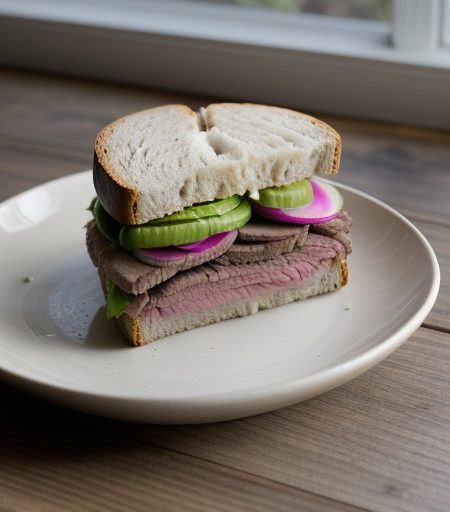 Roast Beef and Jicama Sandwich - Country Cooking recipe image
