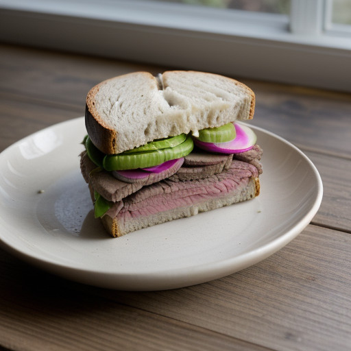 Roast Beef and Jicama Sandwich - Country Cooking recipe image