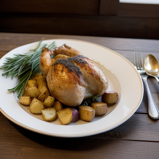 Roast Chicken & Potatoes Monterey recipe image