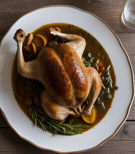 Roast Chicken Stew / (*Braunes Gefluegelragout* recipe image