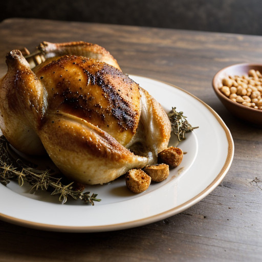 Roast Chicken W/Pepperoni Stuffing recipe image