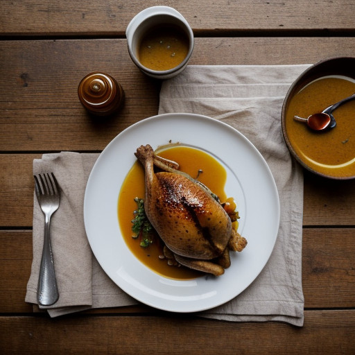 Roast Chicken With Curried Honey Mustard Sauc recipe image