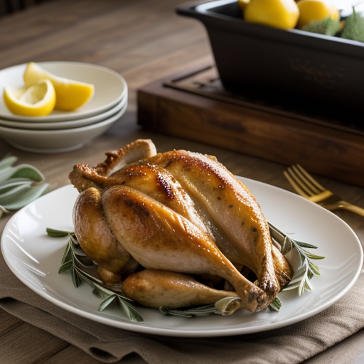 Roast Chicken With Fresh Sage recipe image