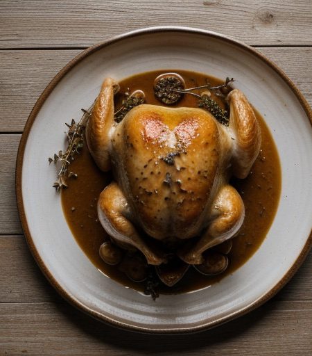 Roast Chicken With Garlic Gravy *Jb recipe image