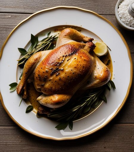 Roast Chicken With Lemon Zest & Green Olive recipe image