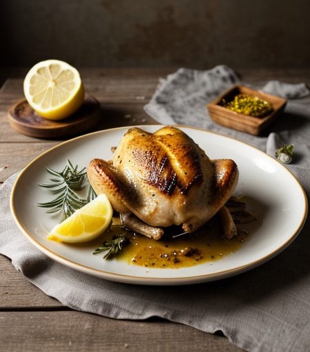 Roast Chicken With Lemon Zest & Green Olive recipe image