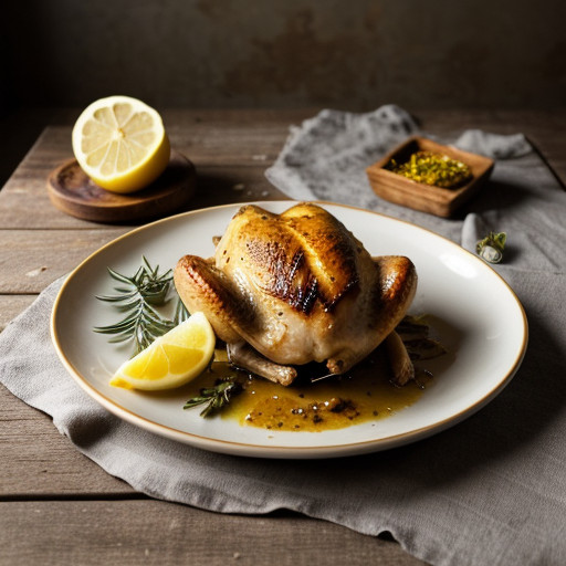 Roast Chicken With Lemon Zest & Green Olive recipe image