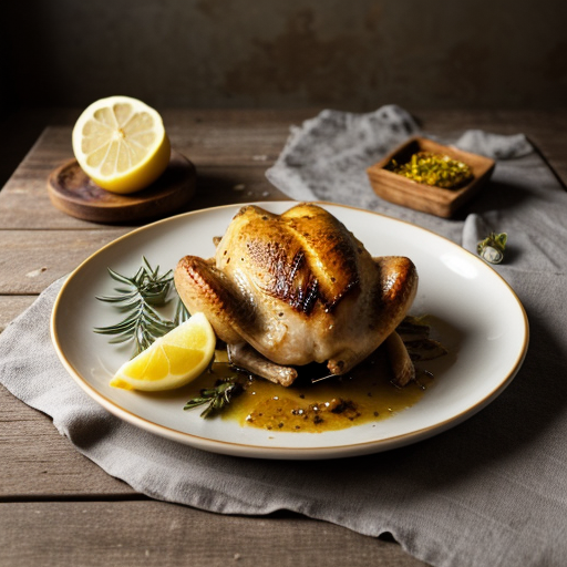 Roast Chicken With Lemon Zest & Green Olive recipe image