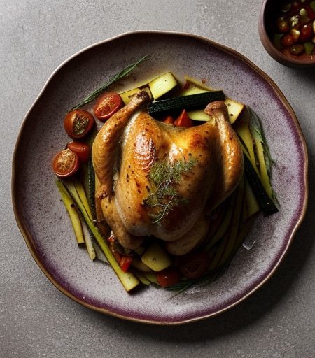 Roast Chicken With Provencal Vegetables - Country Living recipe image