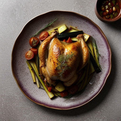 Roast Chicken With Provencal Vegetables - Country Living recipe image