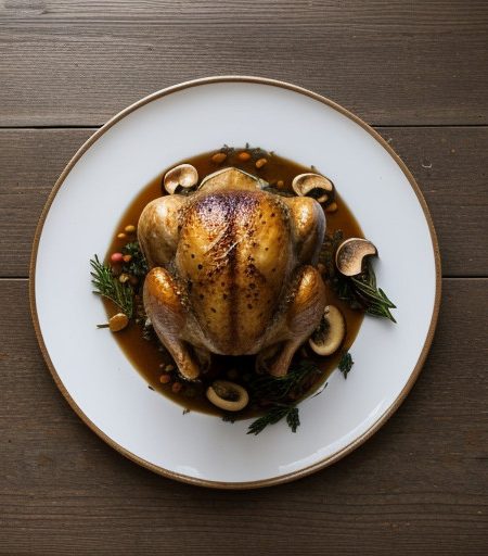 Roast Chicken With Spiced Mushroom & Winter recipe image