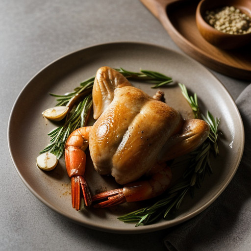 Roast Chicken and Shrimp - Gh_9405 recipe image