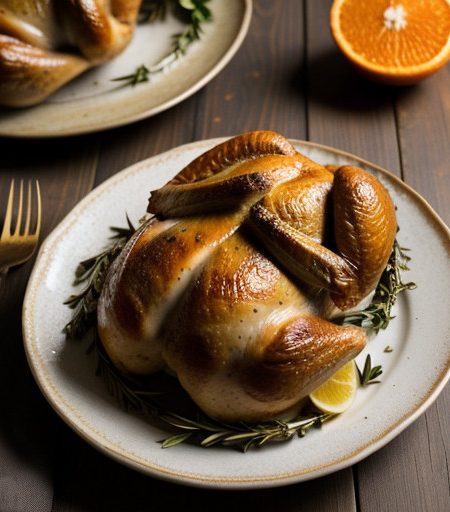 Roast Cornish Game Hens Stuffed With Two Basi recipe image