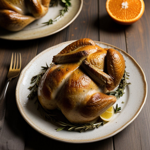Roast Cornish Game Hens Stuffed With Two Basi recipe image
