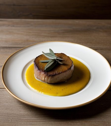 Roast Duck Breast With Sage & Onion Puree recipe image