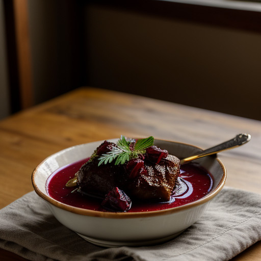 Roast Duck With Cranberry Sauce recipe image