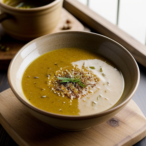 Roast Garlic Broad Brean & Saffron Soup recipe image
