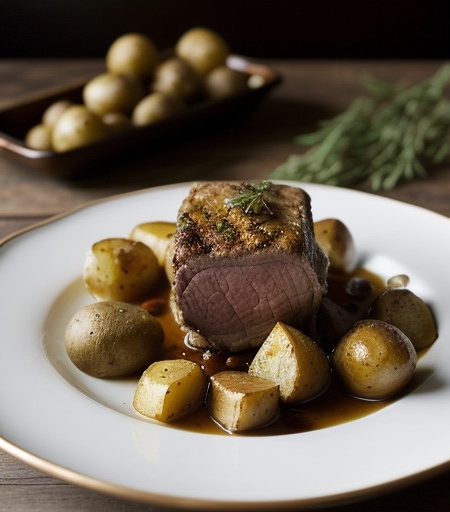 Roast Lamb With Potatoes (Arni Psito Me Patates recipe image
