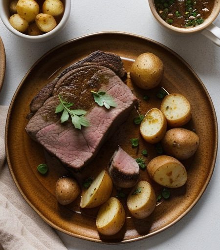 Roast Lamb With Potatoes (Arni Psito Me Patates recipe image